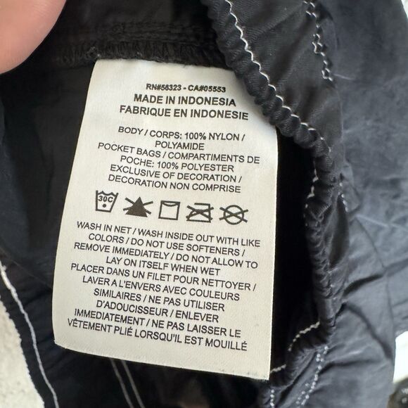 Nike Shorts Women's S‎ Black Swoosh Woven Easy Elastic Waist Nylon - Picture 6 of 7